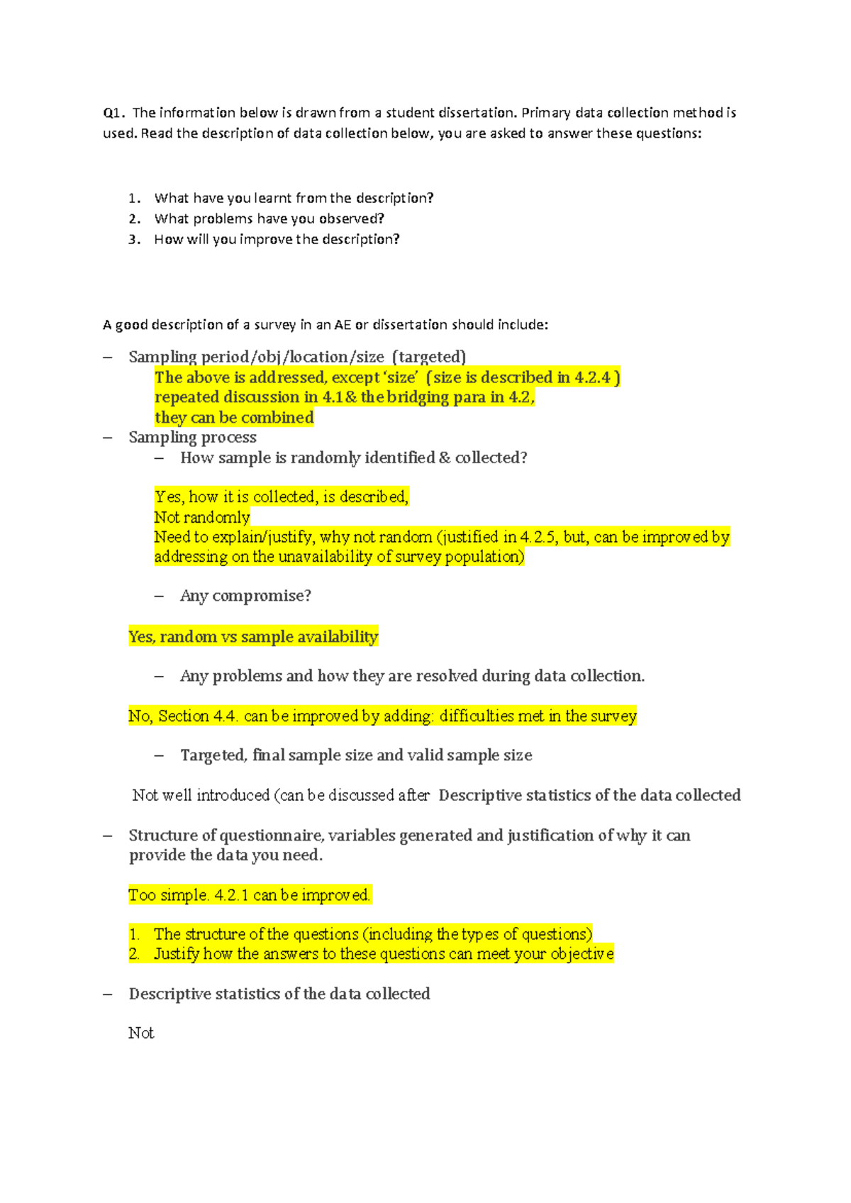 Dissertation Data Collection Analysis: Understanding Methodology Issues ...