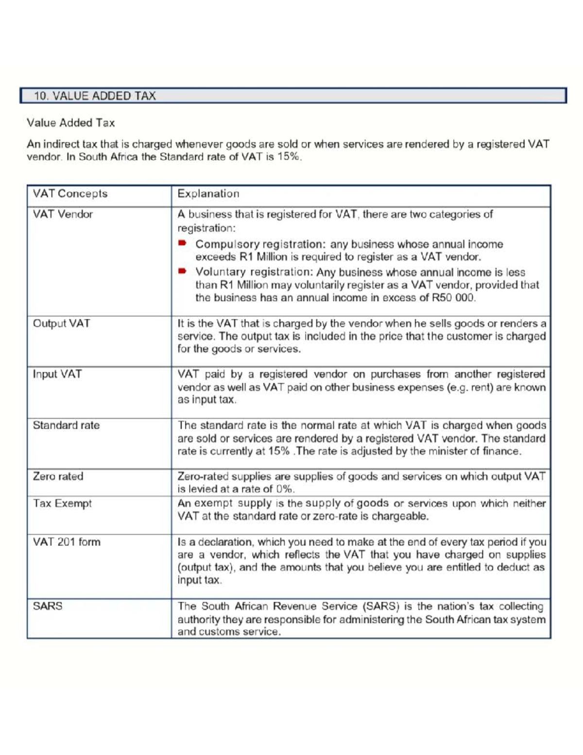 VAT 101: Comprehensive Notes and Examples on Value Added Tax - Studocu