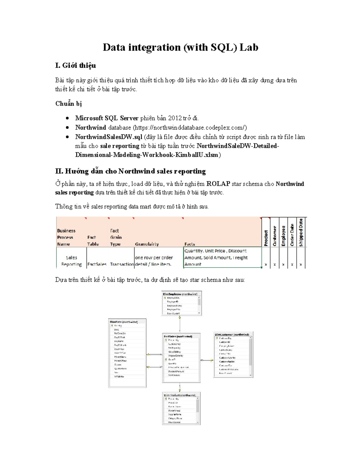 Data Integration Lab: SQL for Northwind Sales Reporting (CS101) - Studocu