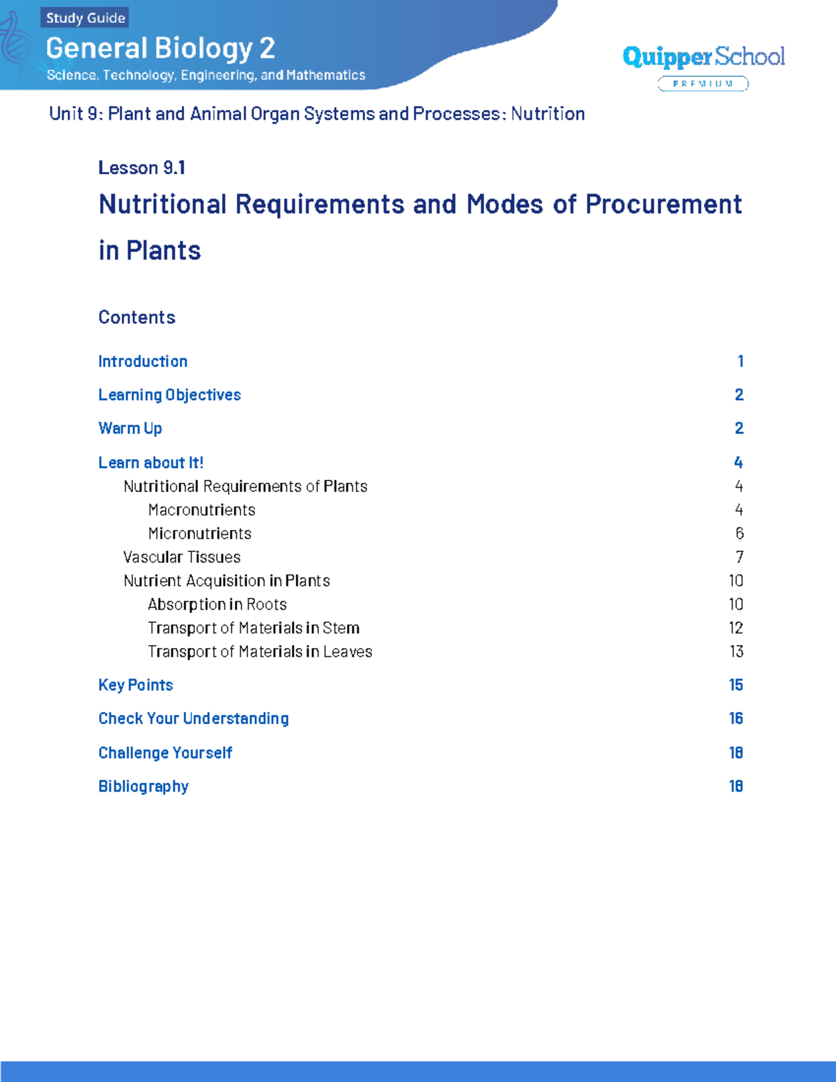 BIO2 11 12 Q4 0901 FD - Nutrition Lesson 9.1: Plant Nutritional Needs ...