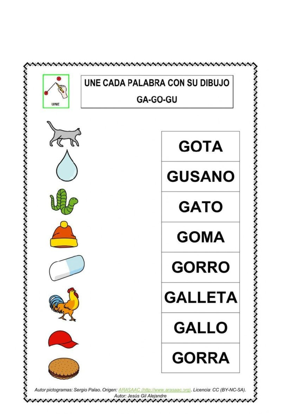 UNE PALABRA CON SU DIBUJO - Actividades de Infantil y Primaria - Studocu