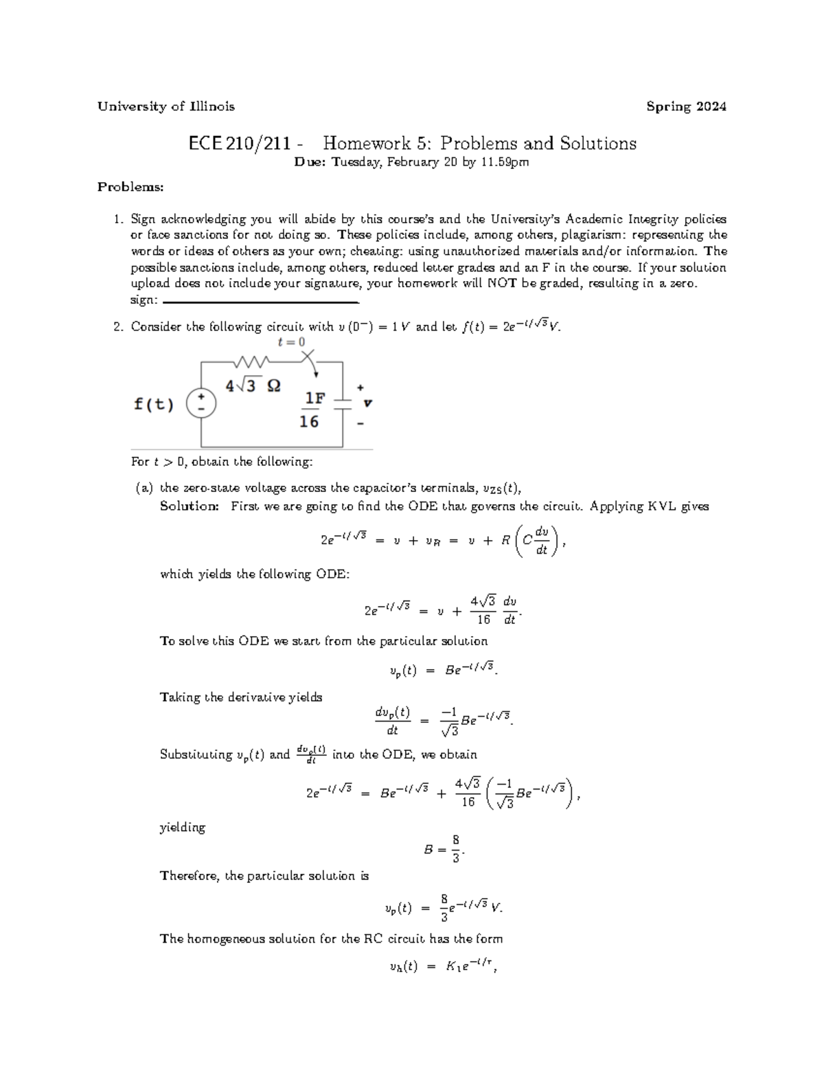 ECE210 SP24 HW05 - Detailed Solutions and Problem Explanations - Studocu