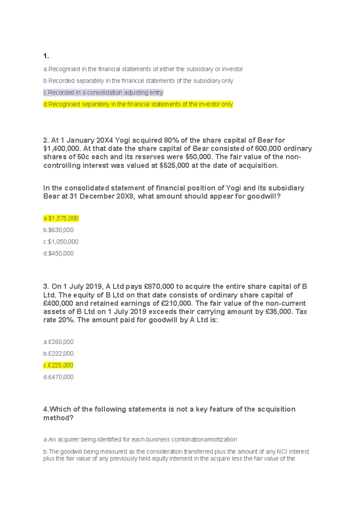IFRS Chapter 3 Overview and Goodwill Calculation Insights - Studocu