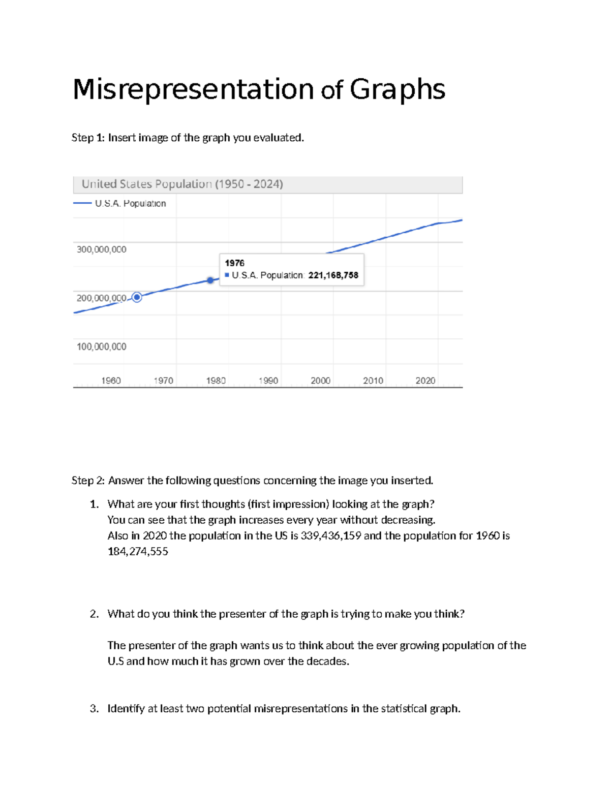 Misrepresentations of Graphs Template-1 - Misrepresentation of Graphs ...