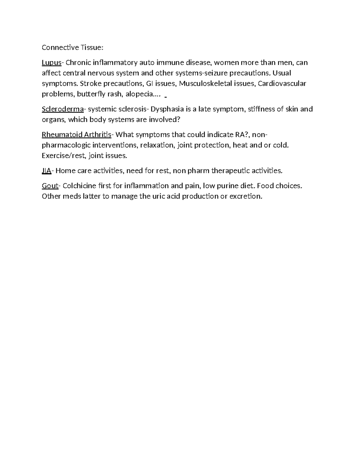 Chronic Inflammatory Autoimmune Diseases: Lupus, Scleroderma, RA & Gout ...