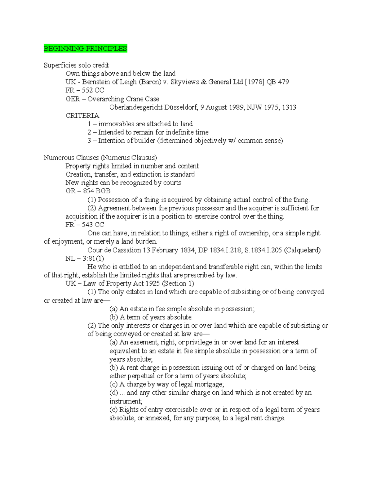 UK Property Law: Principles of Ownership and Transfer of Rights ...
