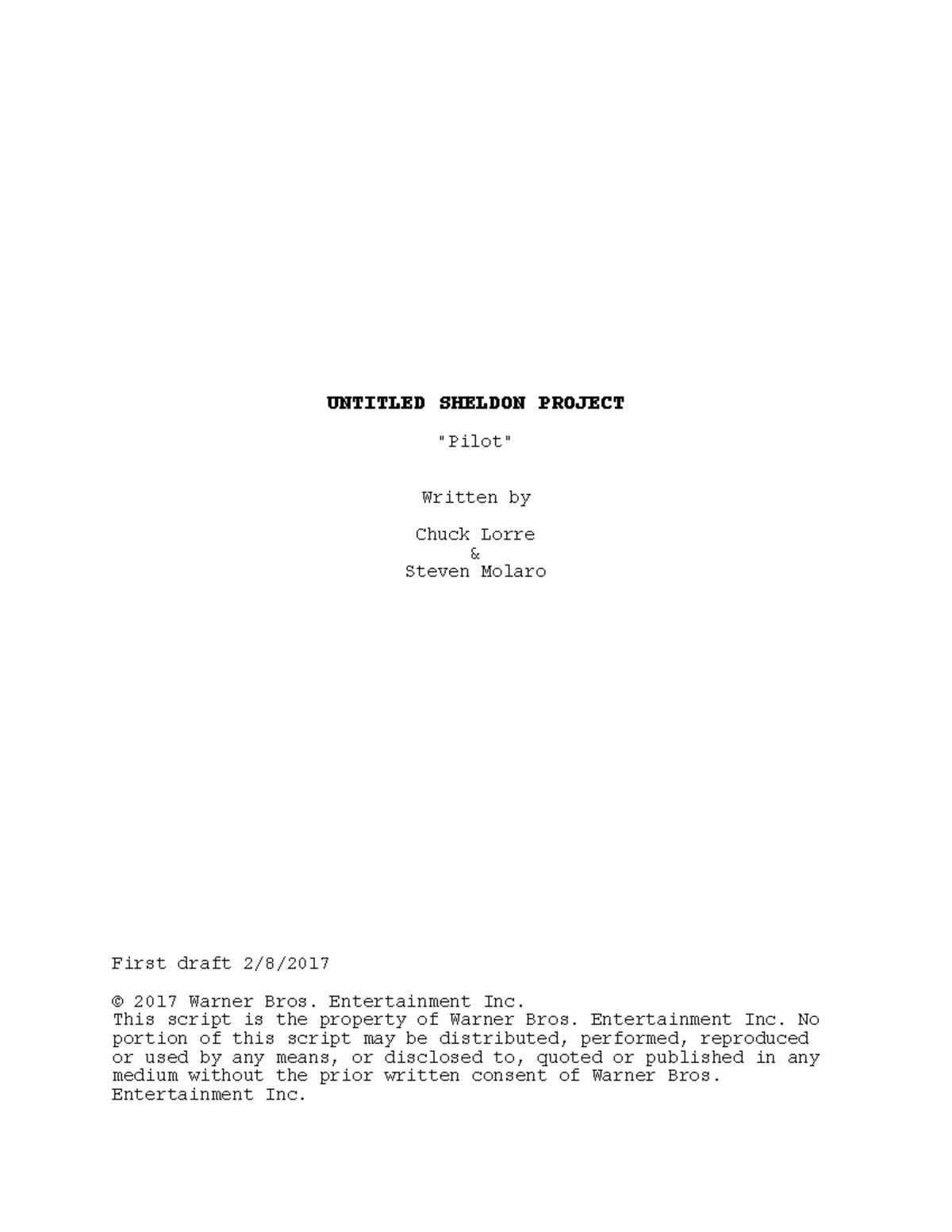 CBS - Young Sheldon 1x01 (Pilot) Script Analysis and Insights - Studocu