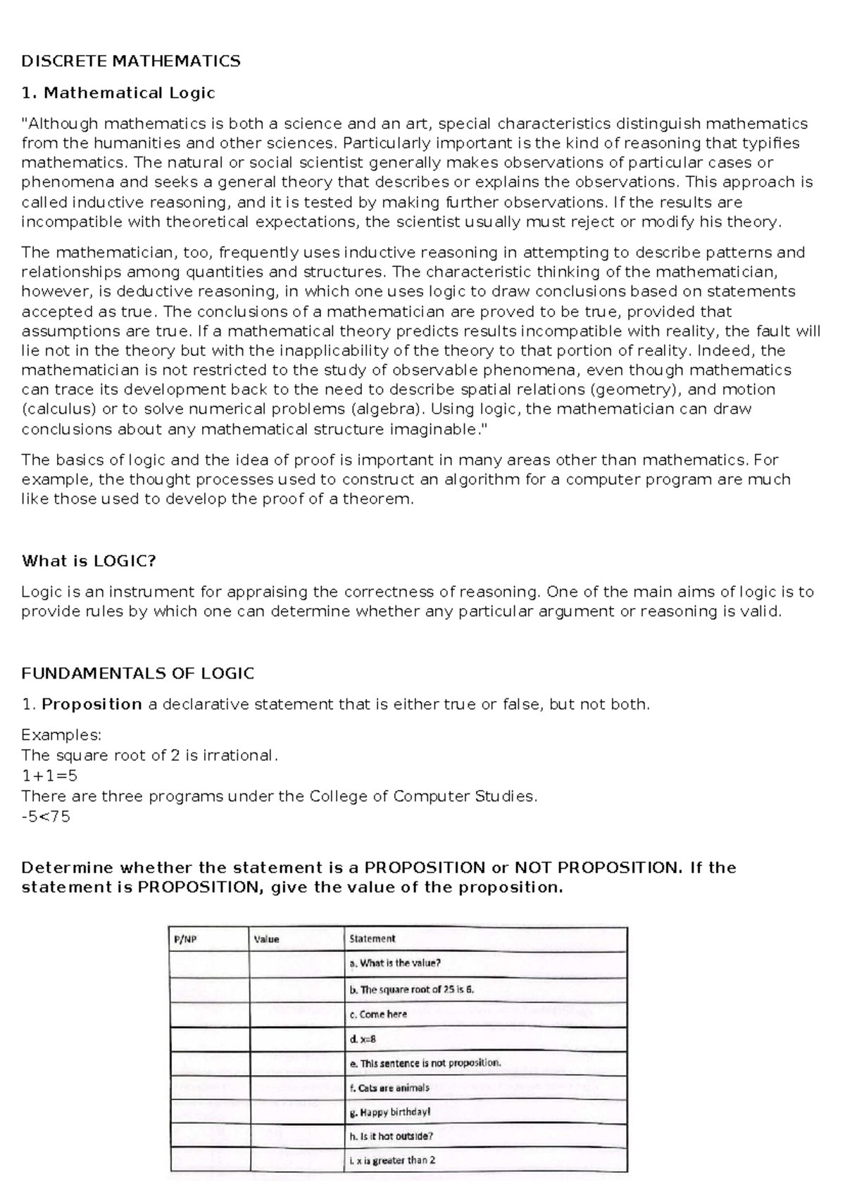 Discrete Mathematics - docs - DISCRETE MATHEMATICS Mathematical Logic ...