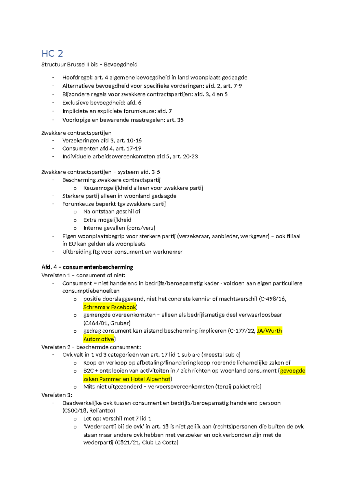 Brussel Ibis Bevoegdheid: Week 2 IPR 2024 - Structuur en Regels ...