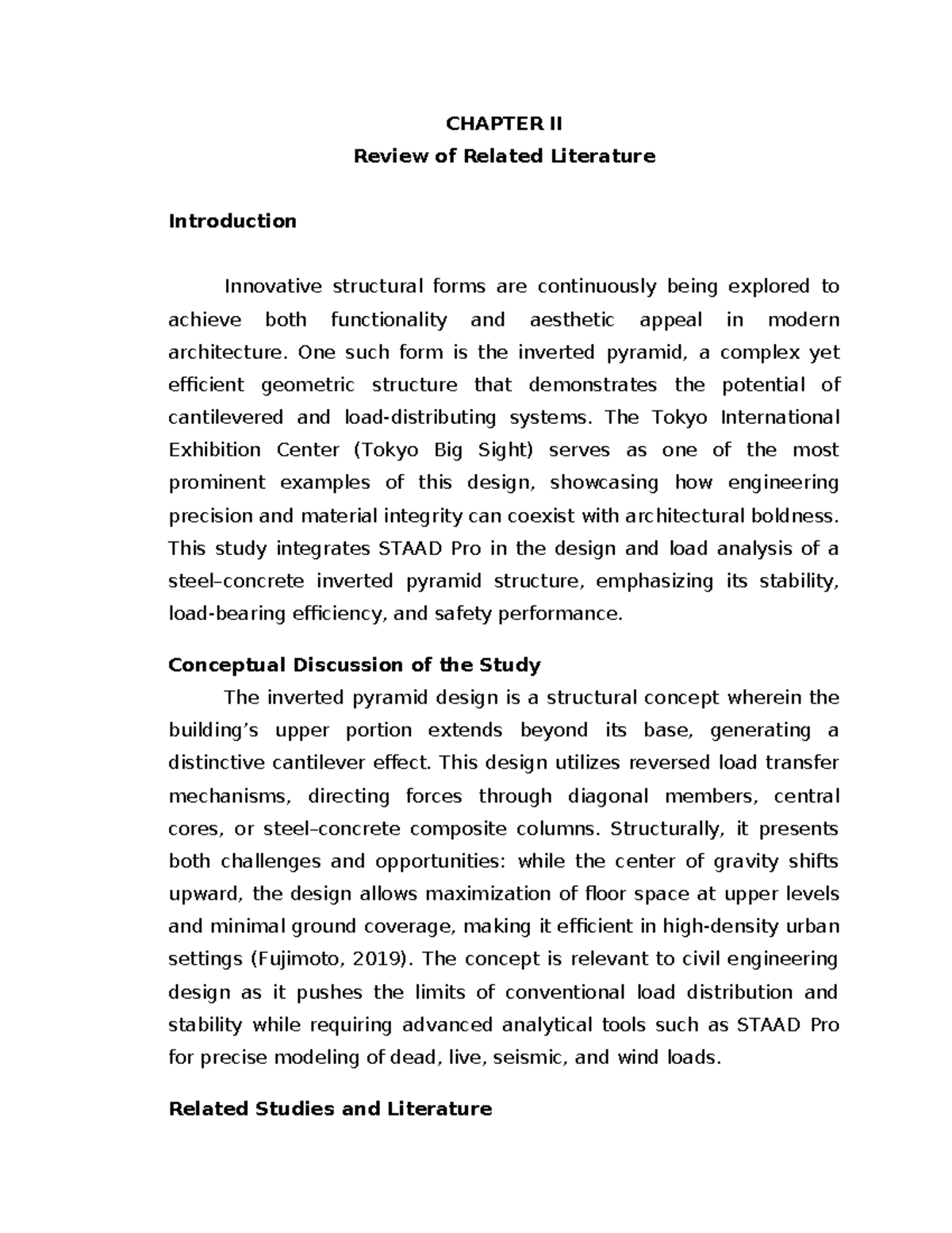 Chapter II - RRL: Innovative Inverted Pyramid Structures in ...