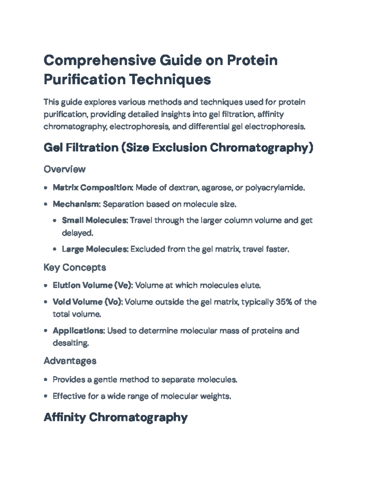 Comprehensive Guide to Protein Purification Techniques in Biochemistry ...