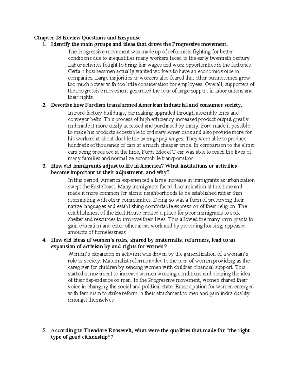 Ch18 Review Questions & Responses on Progressive Movement Dynamics ...