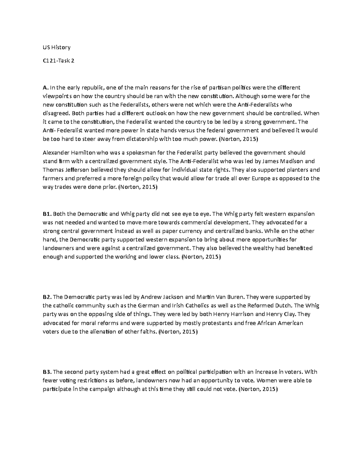 C121 New Task 2 studoc - C121 Task 2 passed on first attempt - US ...