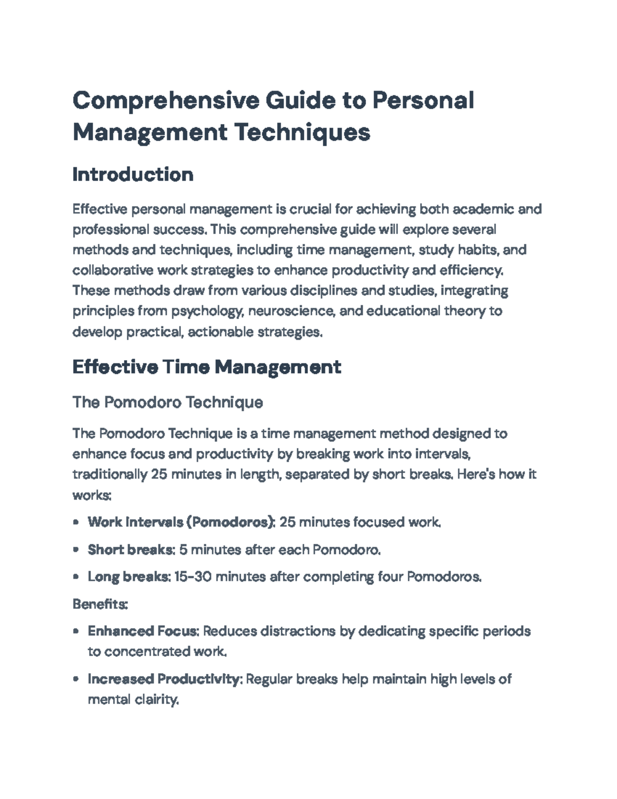 Effective Personal Management Techniques: A Comprehensive Guide ...