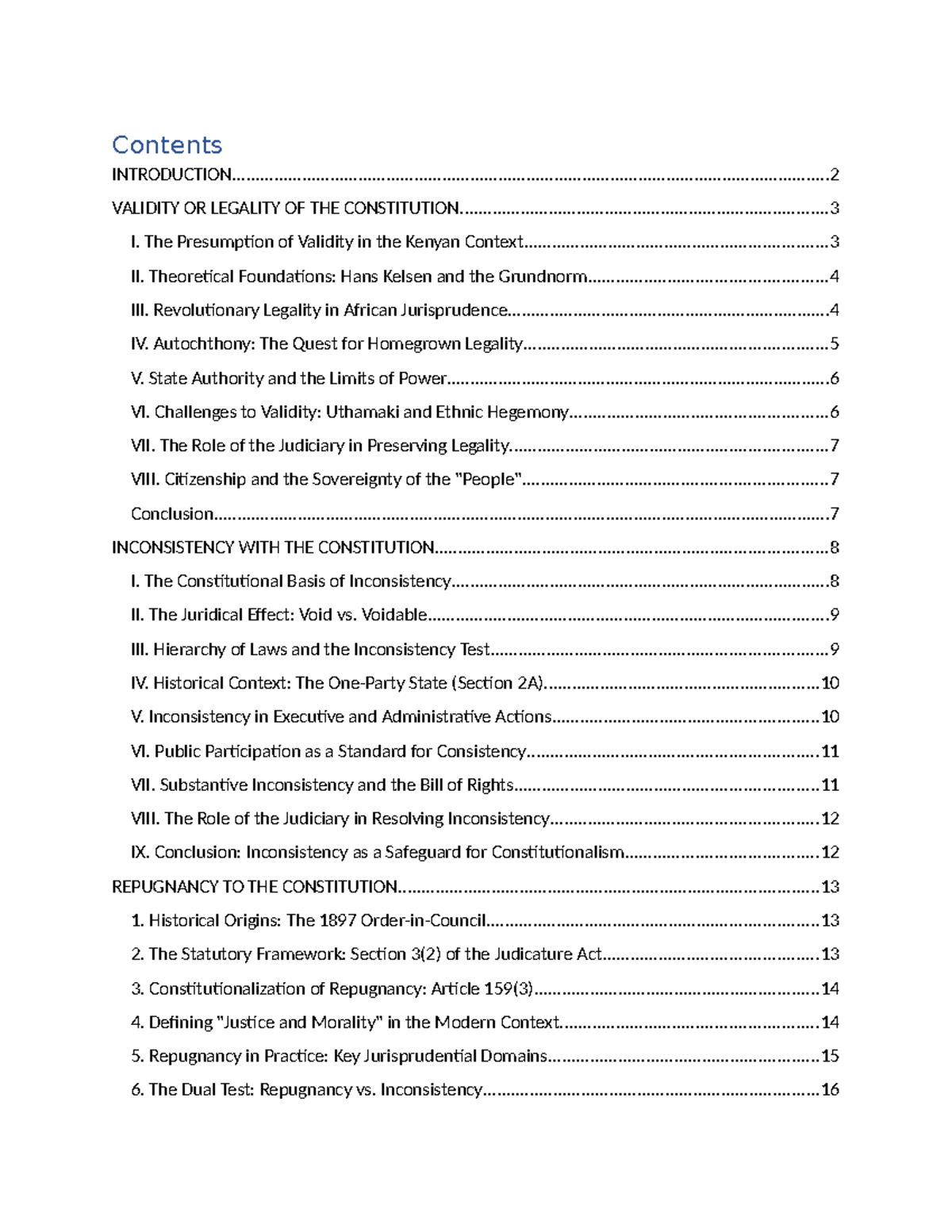 Constitutional Law: Validity, Inconsistency, and Repugnancy in Kenya ...