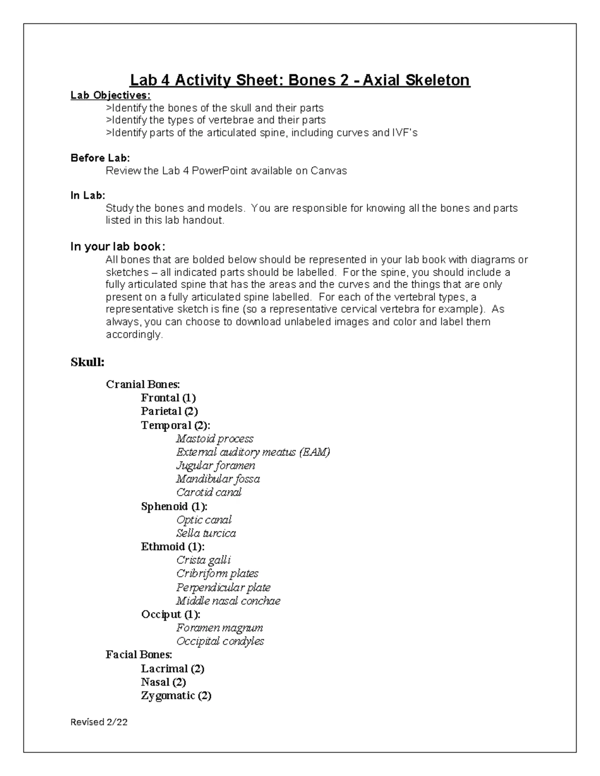 Lab 1 - Activity Sheet: Anatomical Terminology & Body Systems - Studocu