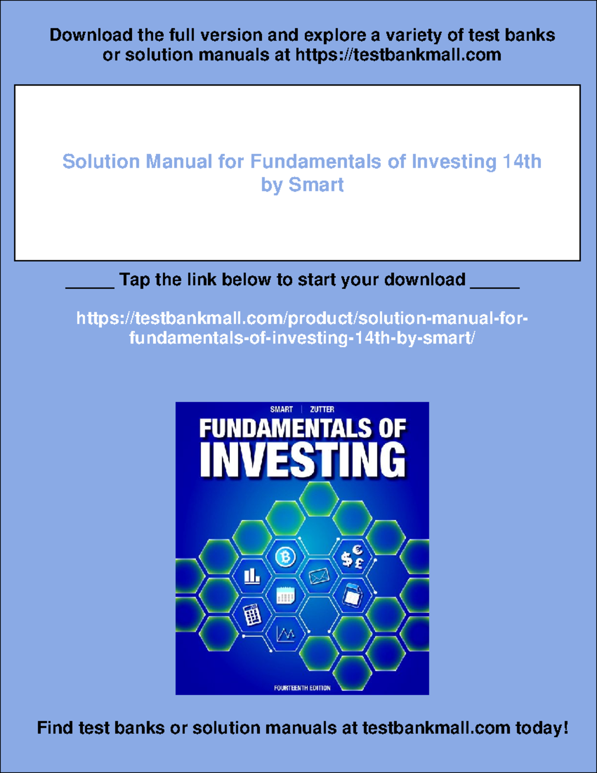 16716 - Downloadable Solution Manual for Fundamentals of Investing, 14th Edition - Studocu