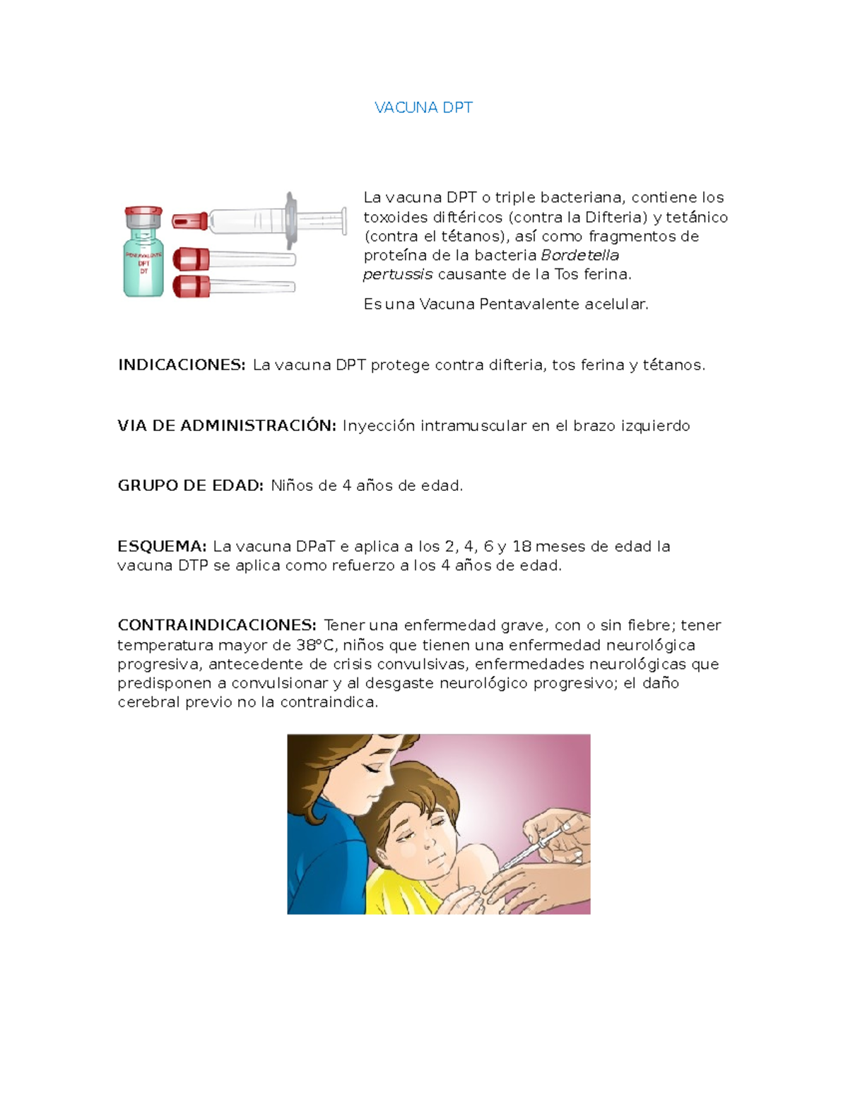 DPT Vaccine: Doses, Adverse Effects, and Key Information - Studocu