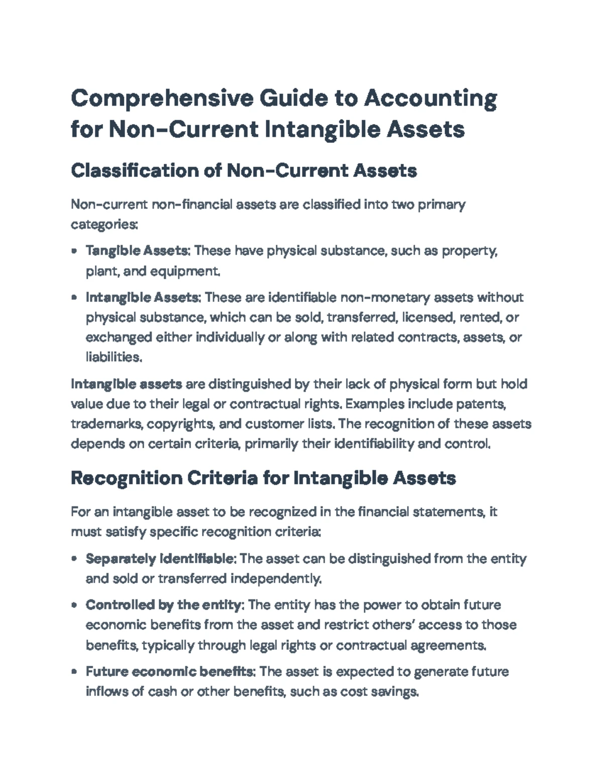 Chapter 9: Accounting for Intangible Assets (Recognition, Measurement ...