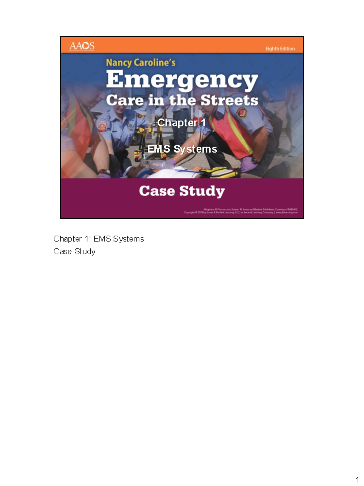 Chapter 1 EMS Systems Case Study & Notes: Syncope Response - Studocu