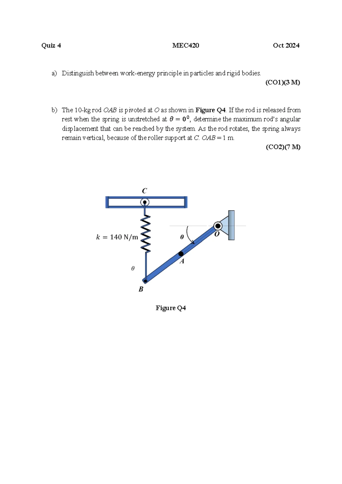 MEC420 - Test 1 Study Guide for July 2018 Exam - Studocu
