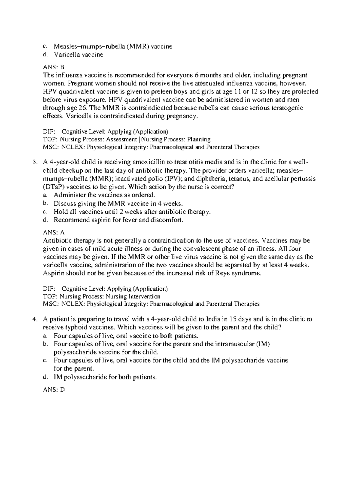 Test Bank: Pharmacology - Patient-Centered Nursing Process (MMR ...