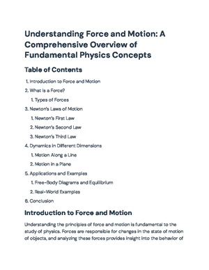 Forces and Motion - Study Notes & Assignments - Studocu