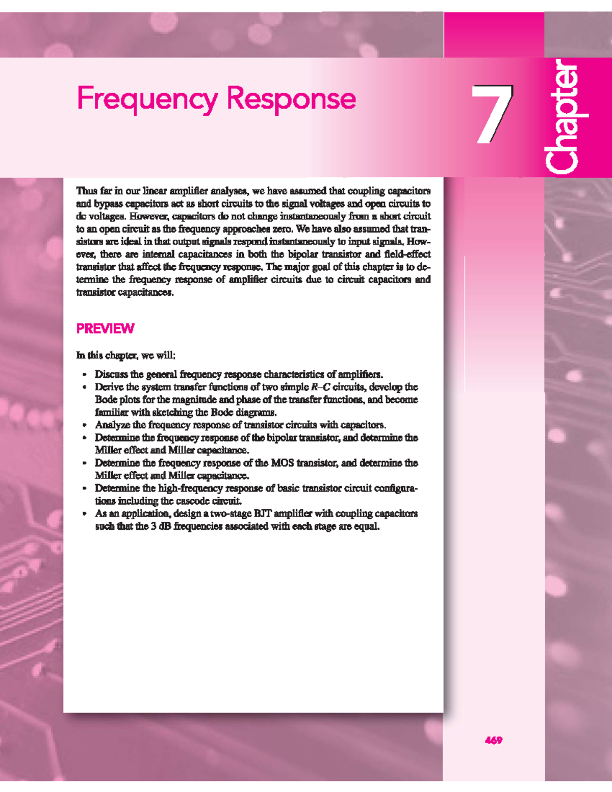 Chapter 7: Frequency Response in Amplifier Circuits (EE 460) - Studocu