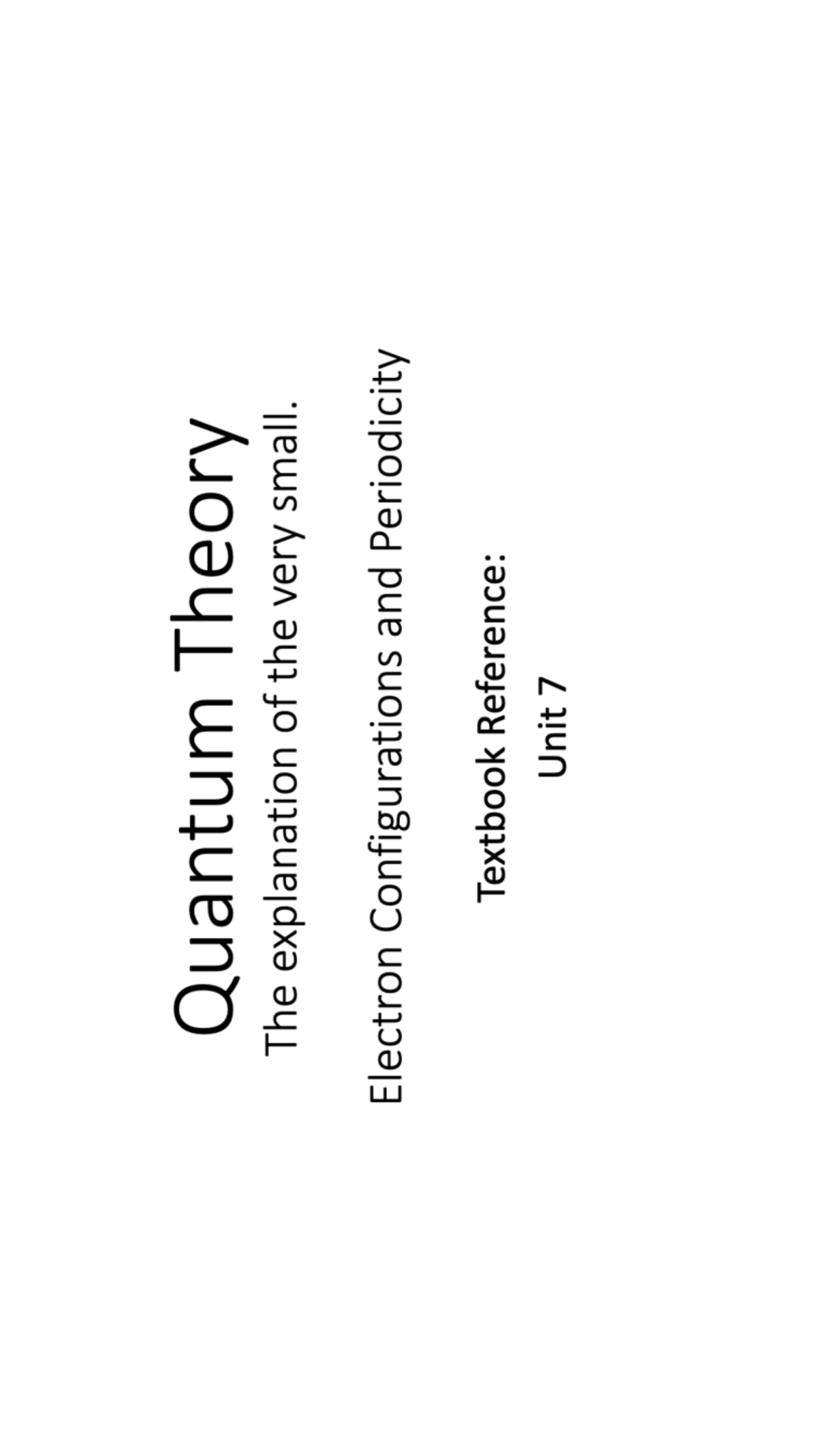 Quantum Theory: Chapter 7 Notes on Light and Electron Configurations ...