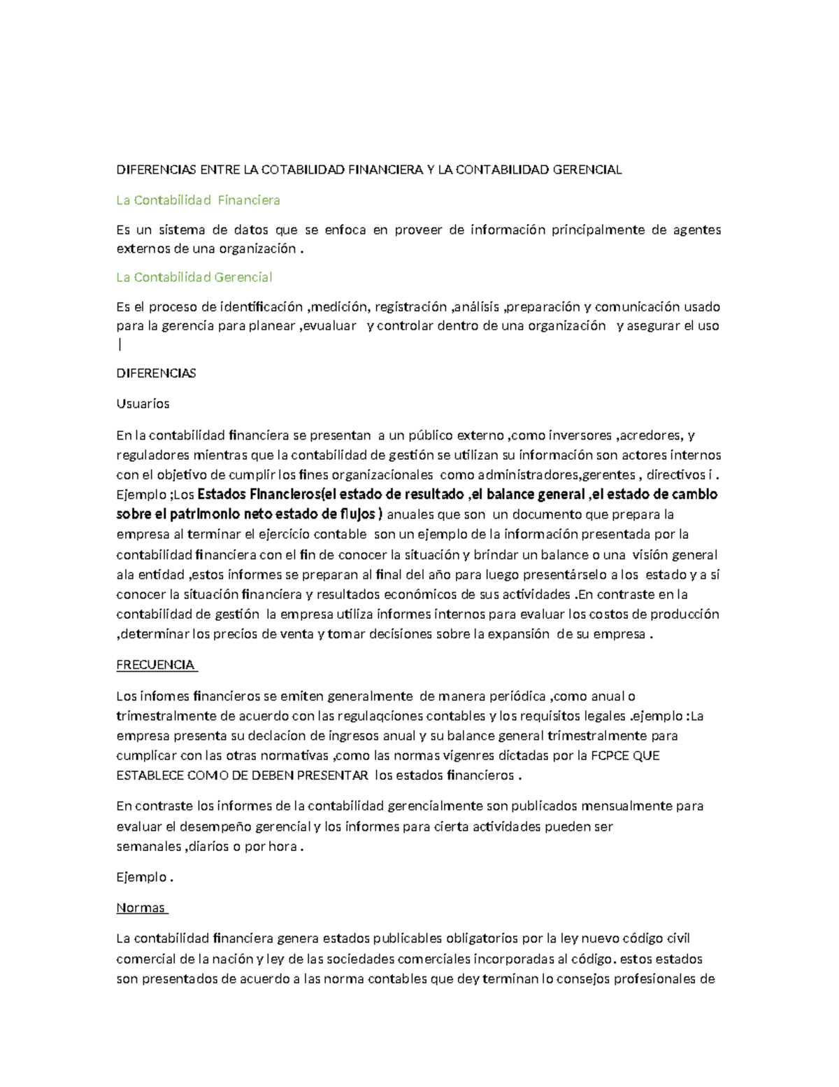 Diferencias entre Contabilidad Financiera y Gerencial: Análisis ...