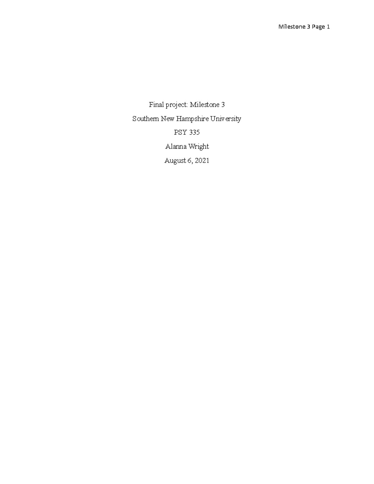 PSY 335 Final Project: Milestone 3 Analysis of Depression Assessment ...