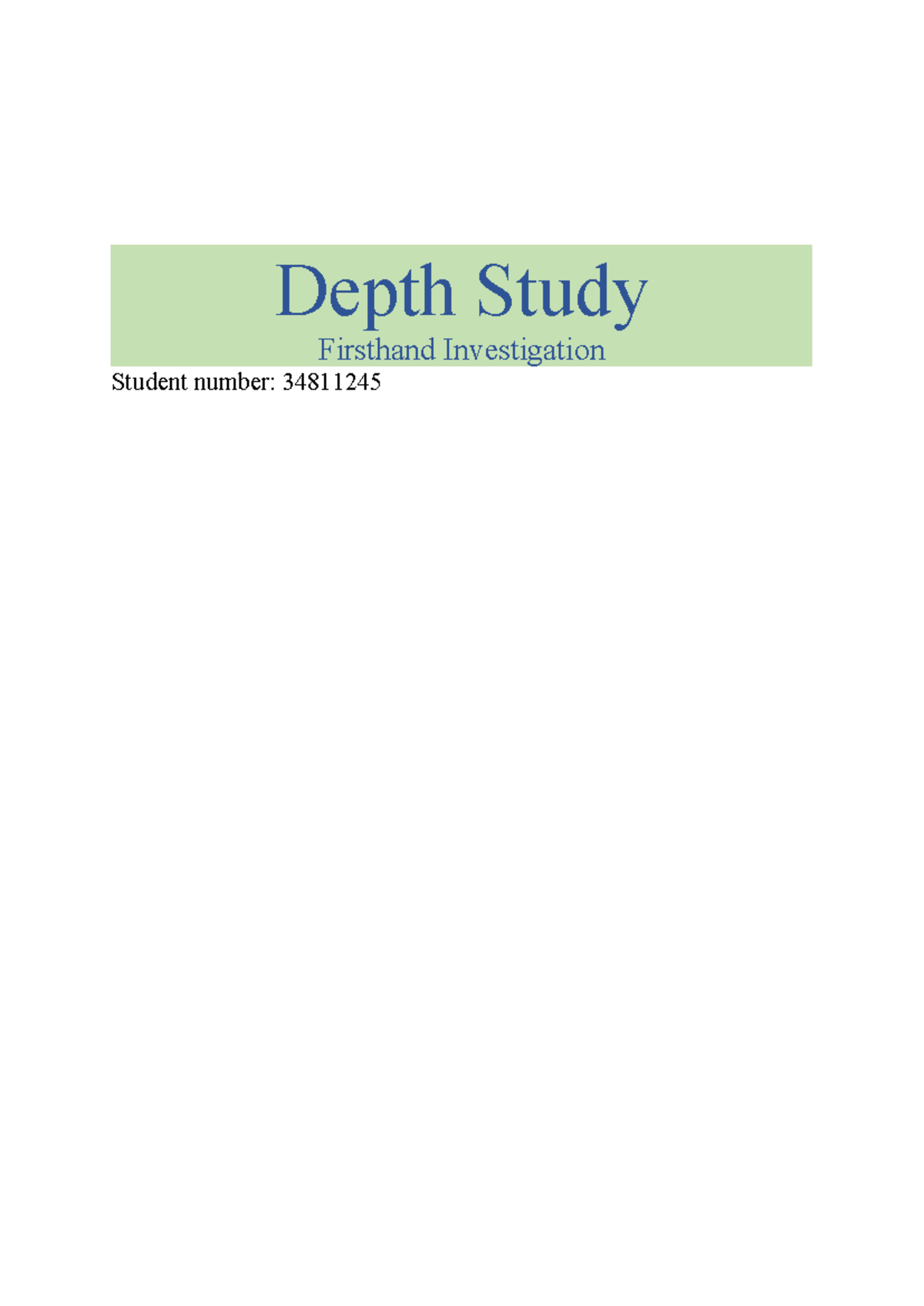 BIO Depth Study AS1 - Cunjevoi Ecosystem Assessment Report - Studocu