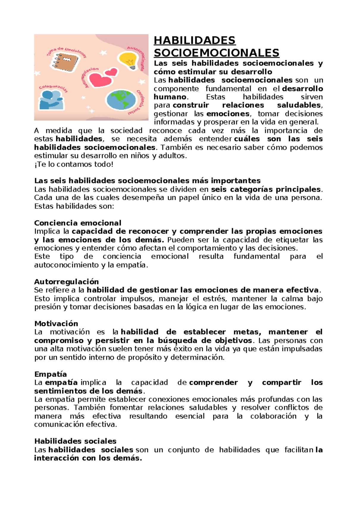 Habilidades Socioemocionales: Seis Claves para Su Desarrollo y Práctica ...