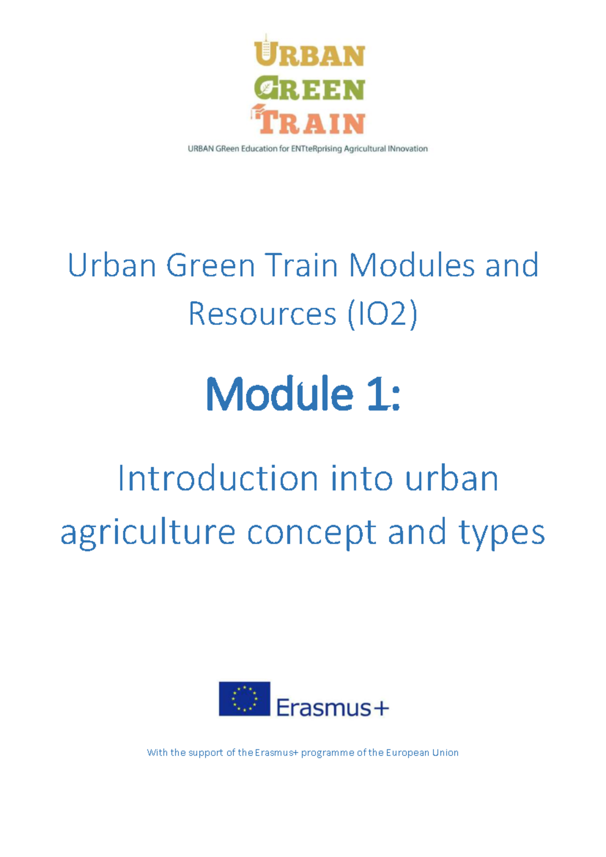 Module 1: Introduction to Urban Agriculture Concepts and Types - Studocu