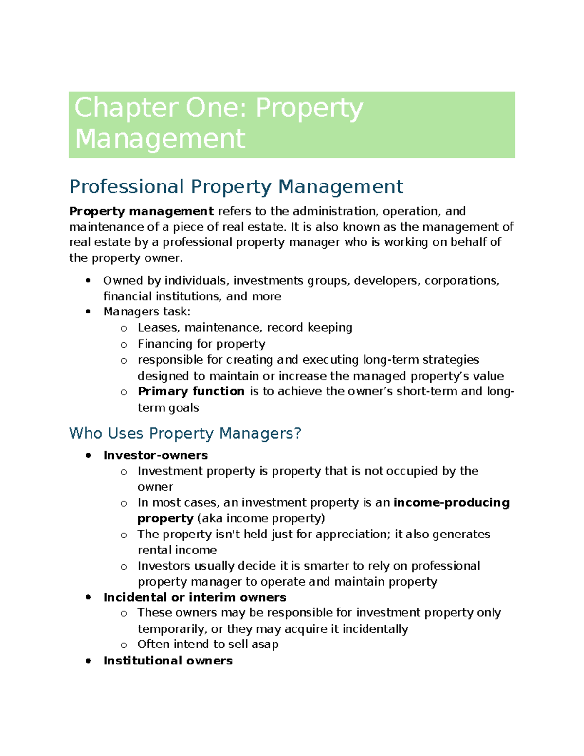 Professional Property Management: Roles, Responsibilities, and ...