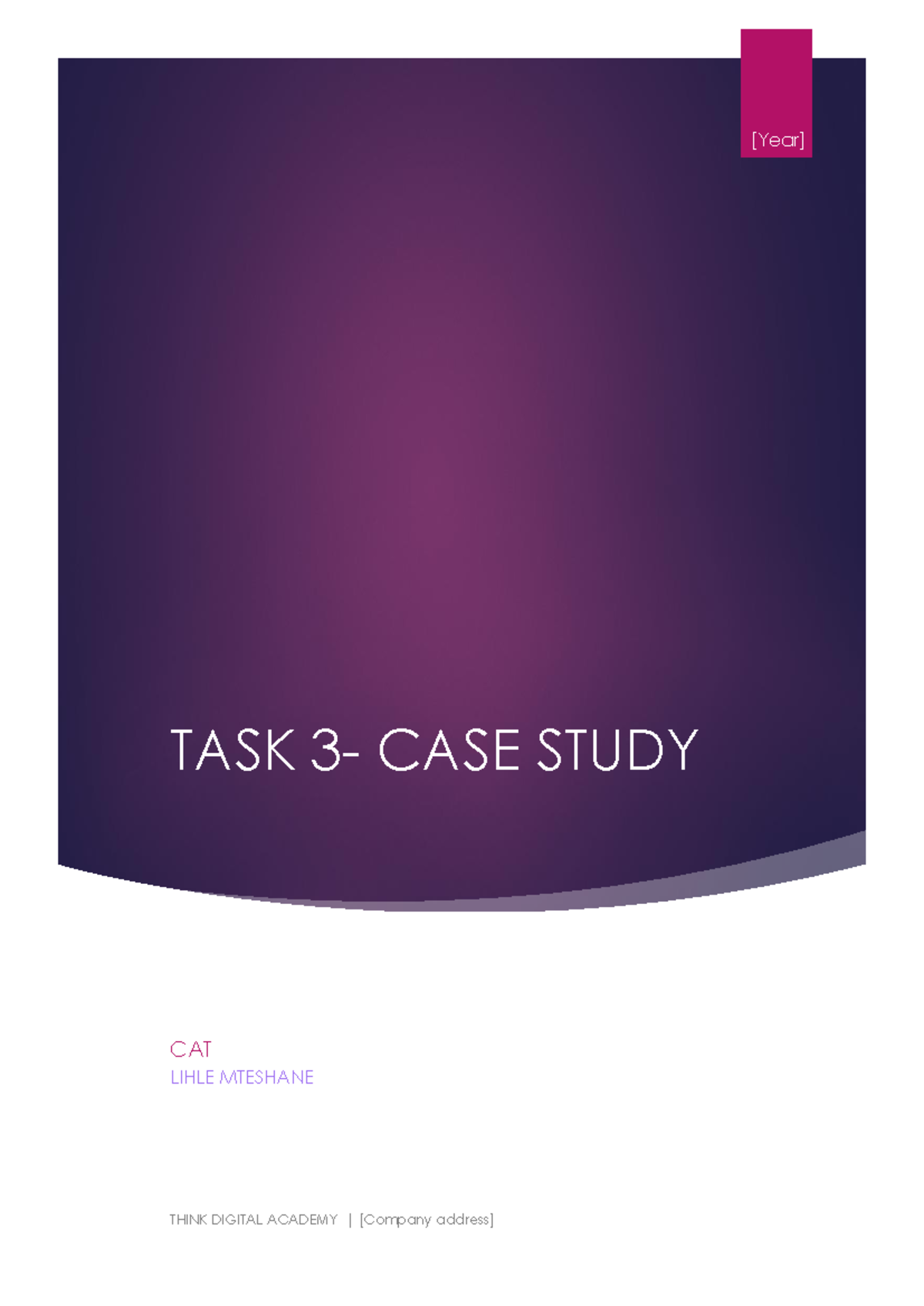 CAT Case Study: Digital Academy Insights and Strategies - Studocu