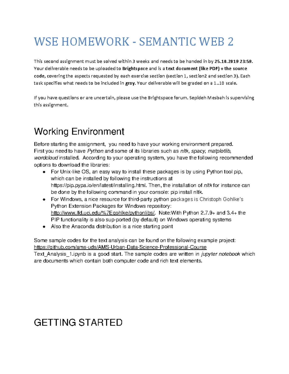 WSE SEMANTIC WEB ASSIGNMENT 2: Analysis & Insights Guide - Studeersnel