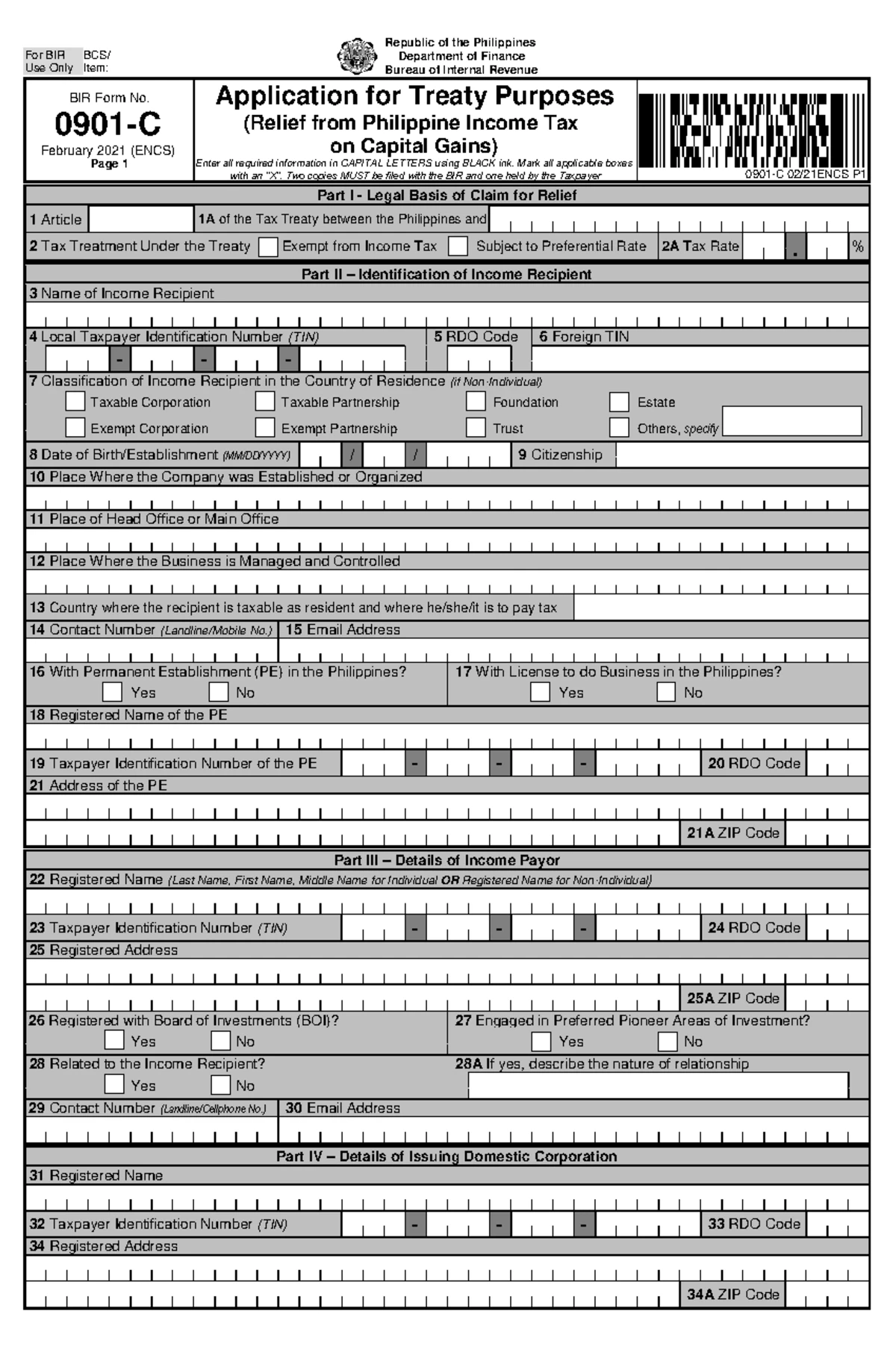 1903 January 2024 ENCS Final Exam Form for TIN Registration - Studocu