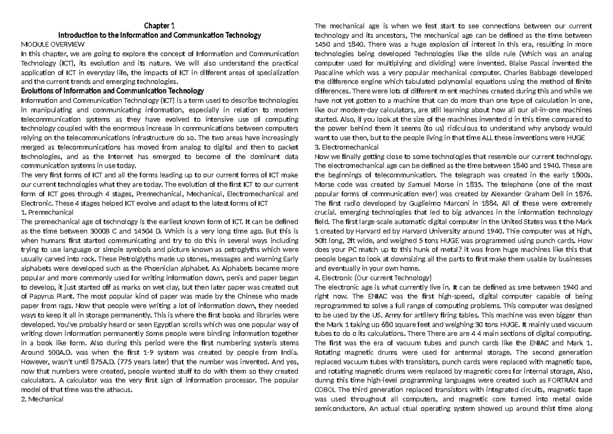 gee 01 - information and communication technology - Chapter 1 ...