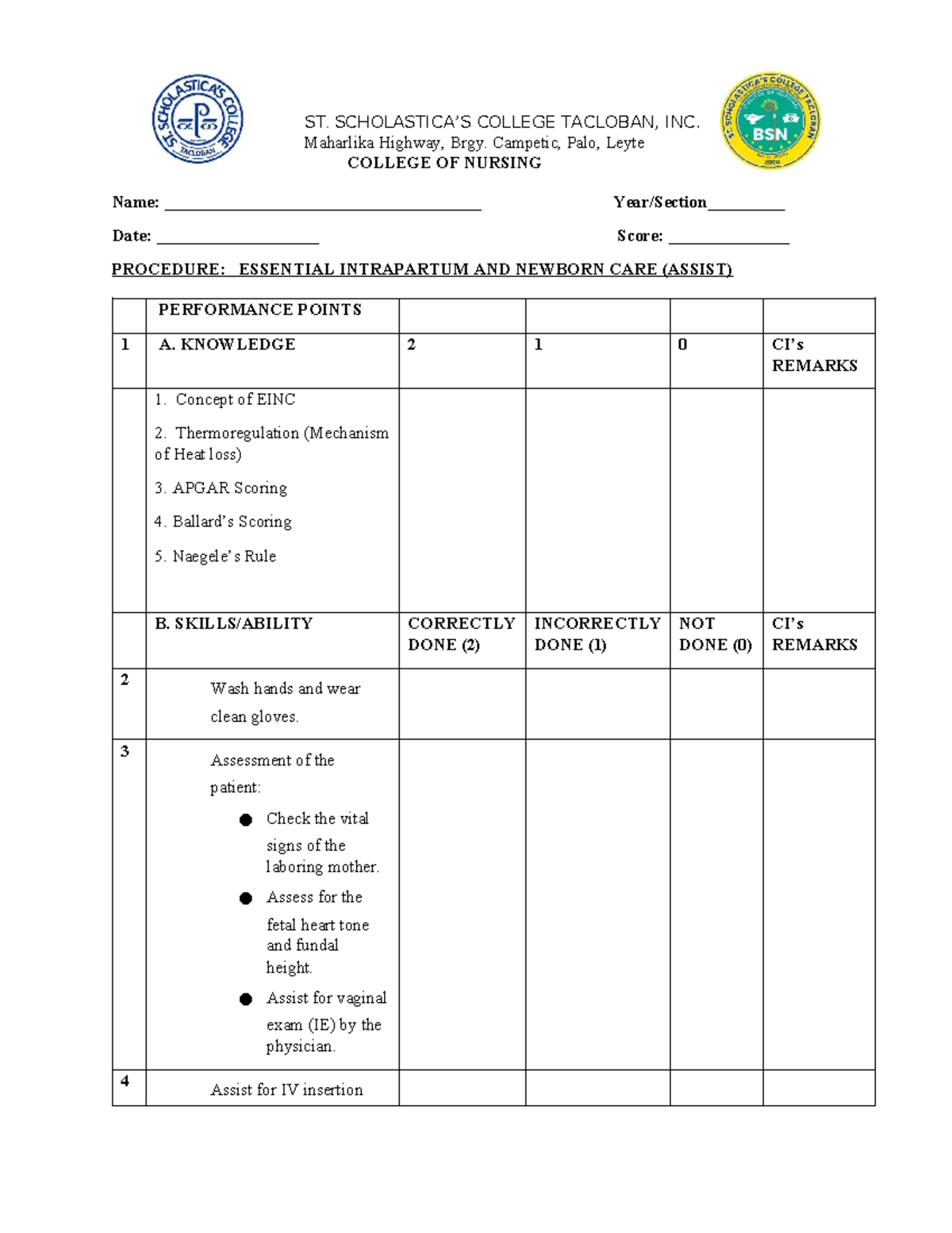 EINC-Assist-1: Essential Intrapartum & Newborn Care Procedure Guide ...