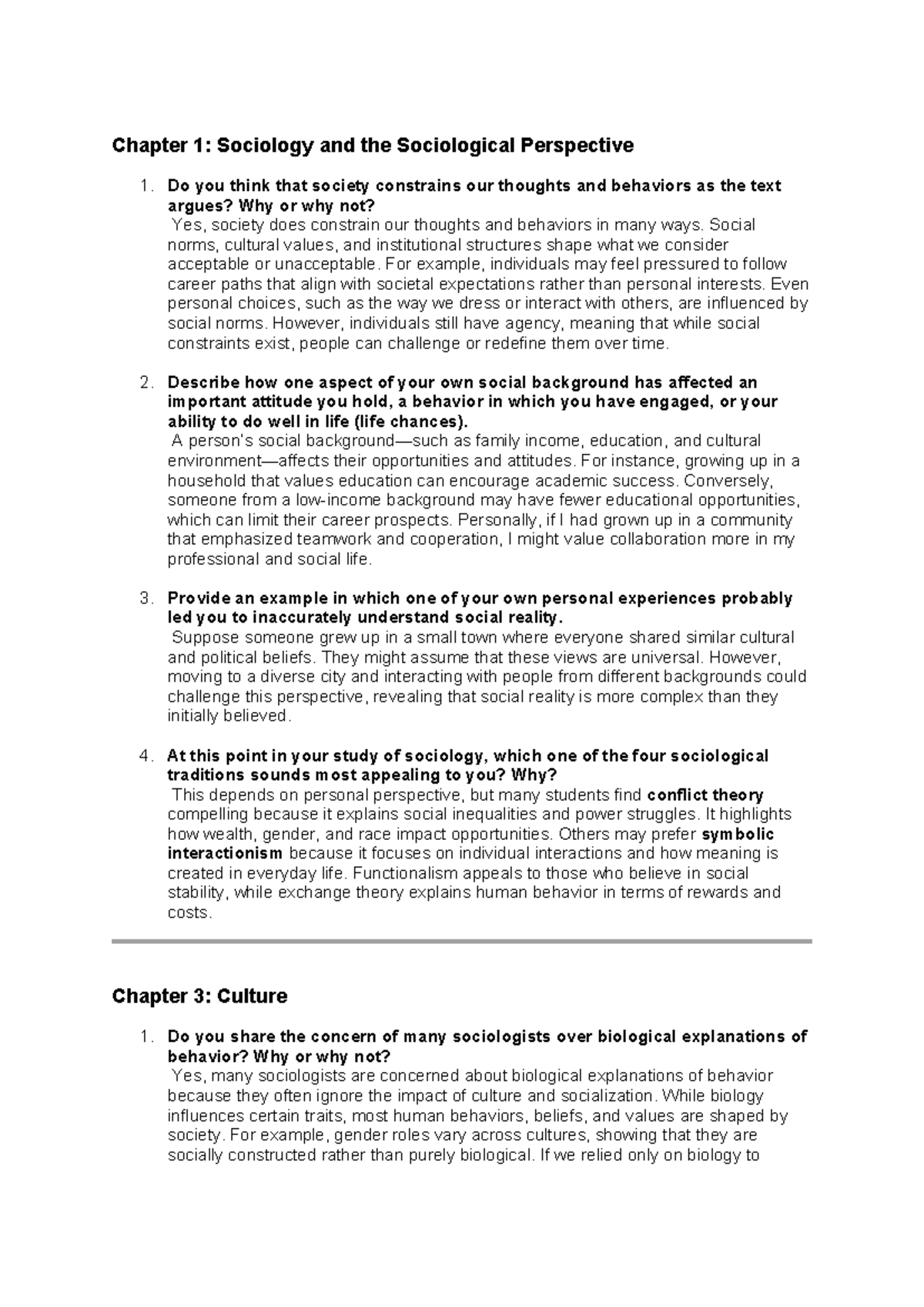 Sociology Insights: Understanding Society Through Chapters 1, 3, 5, 7 ...
