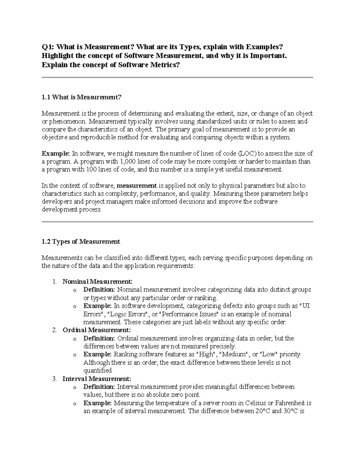 Measurement and Software Metrics: Concepts, Types, and Importance ...