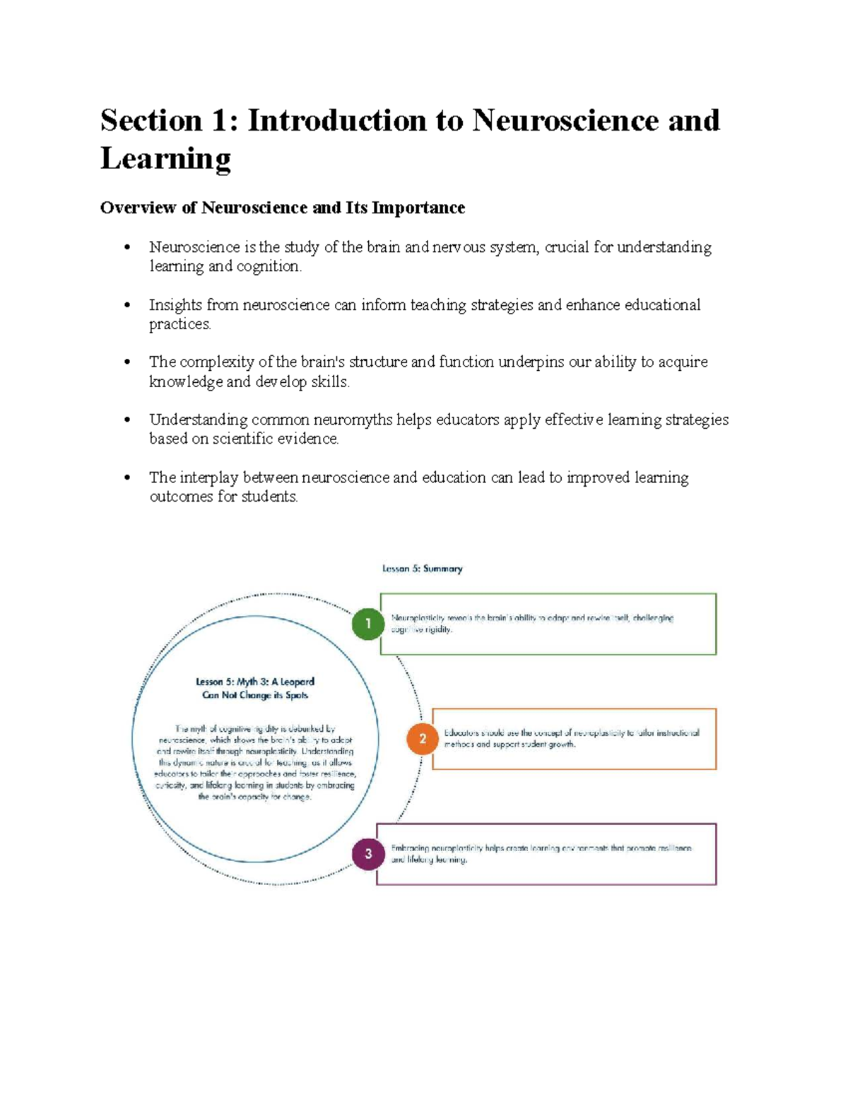 D664 Final Exam Study Guide: Neuroscience and Learning Overview - Studocu