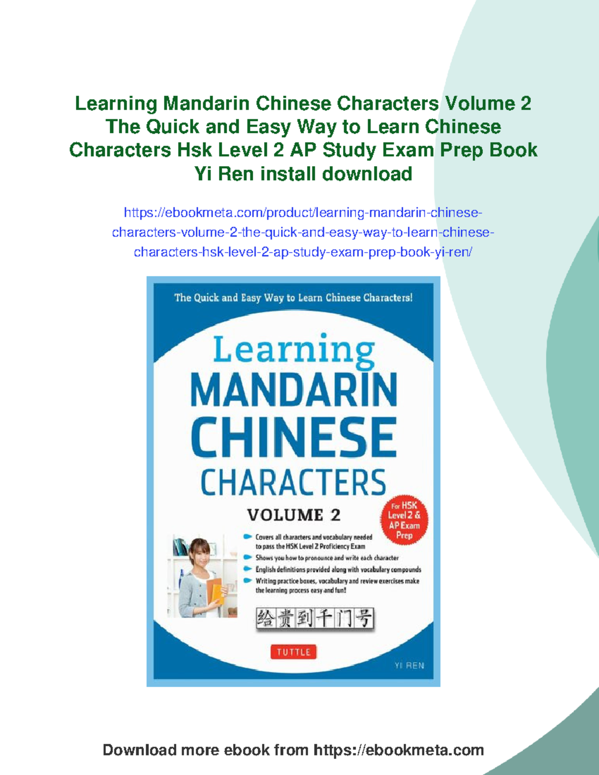 HSK Level 2: Quick & Easy Mandarin Chinese Characters Volume 2 - Studocu