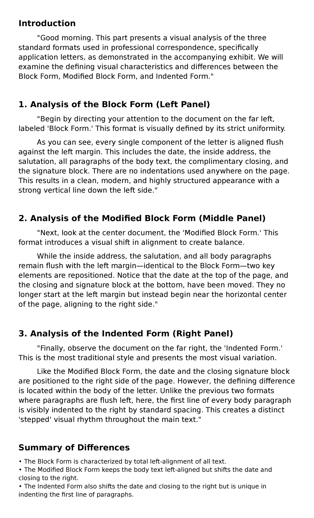 Visual Analysis of Application Letter Formats: Research Report - Studocu
