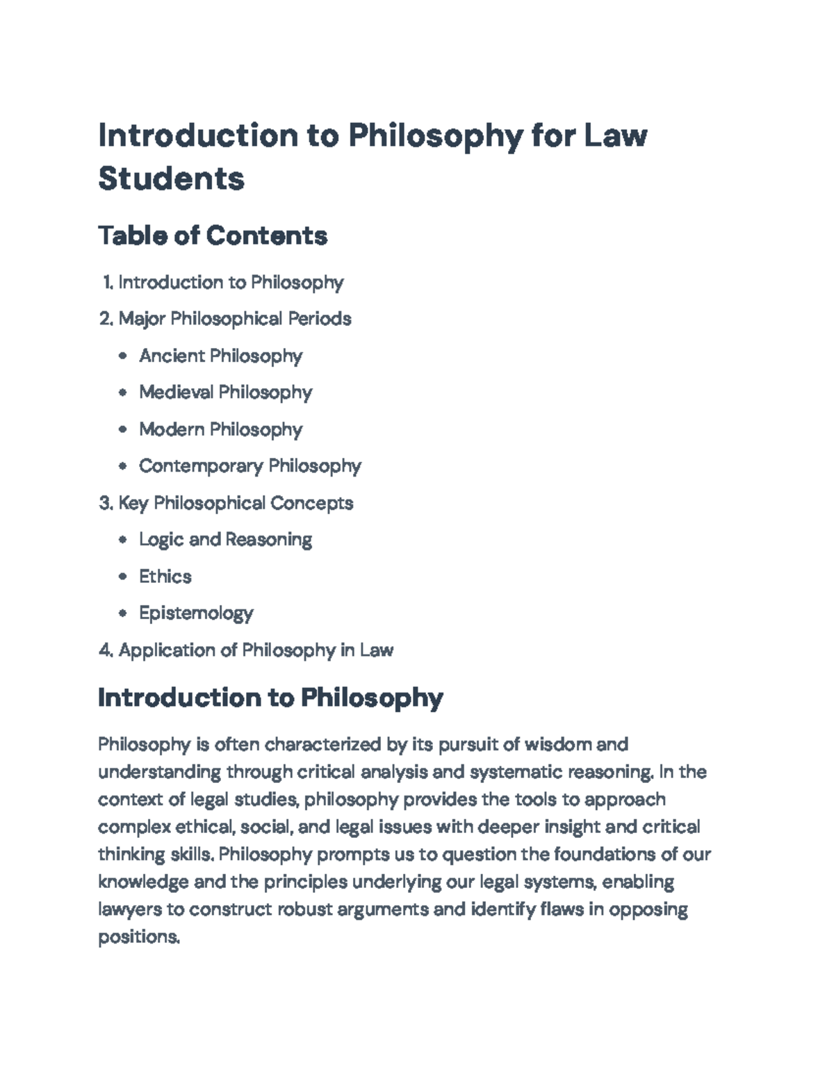 Introduction to Philosophy in Law: Key Concepts and Applications ...