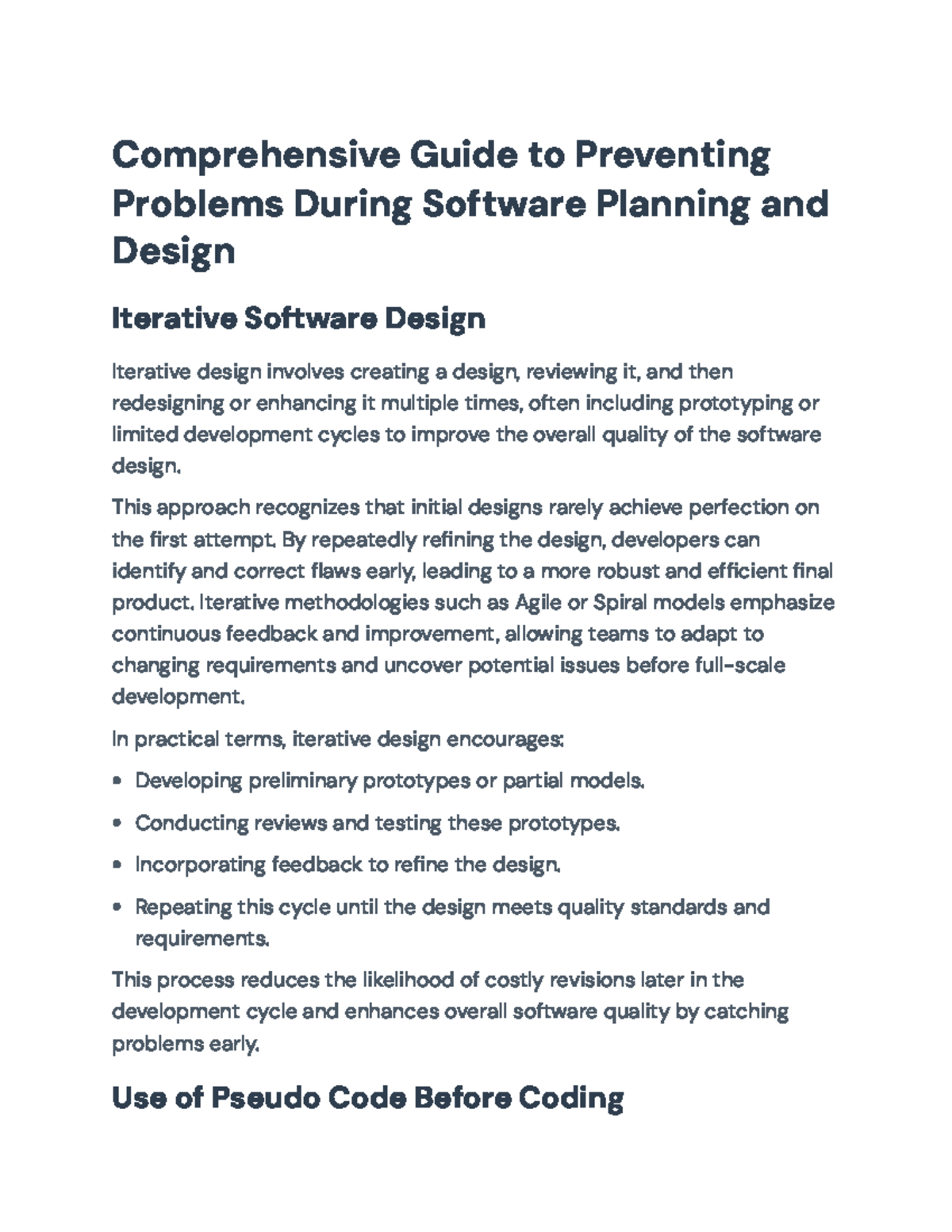 Comprehensive Guide on Preventing Issues in Software Design and ...