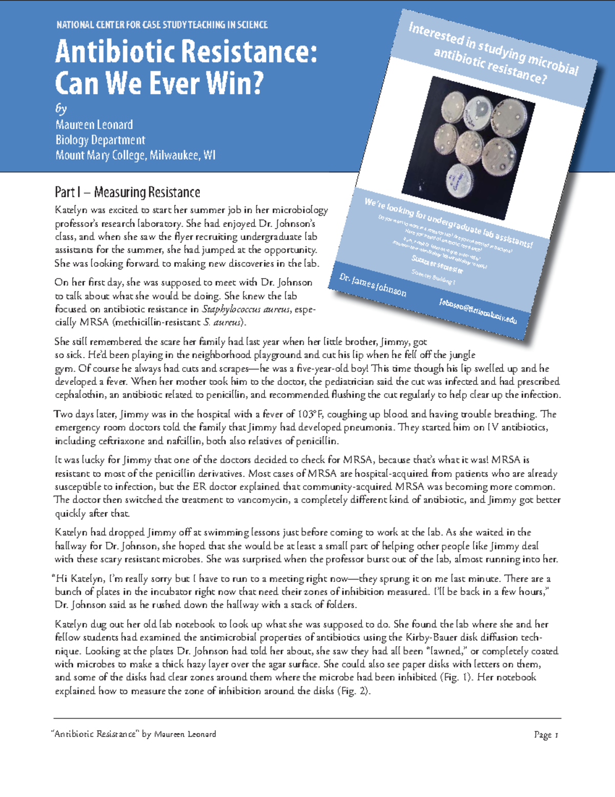 MRSA Resistance: Insights from a Biology 200 Case Study - Studocu