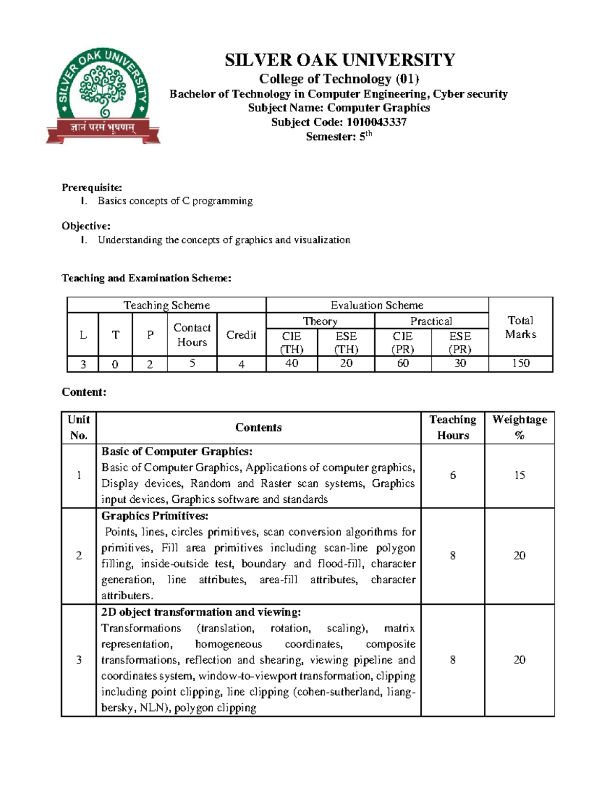 Computer Graphics - Course Notes (1010043337) for Semester 5 - Studocu
