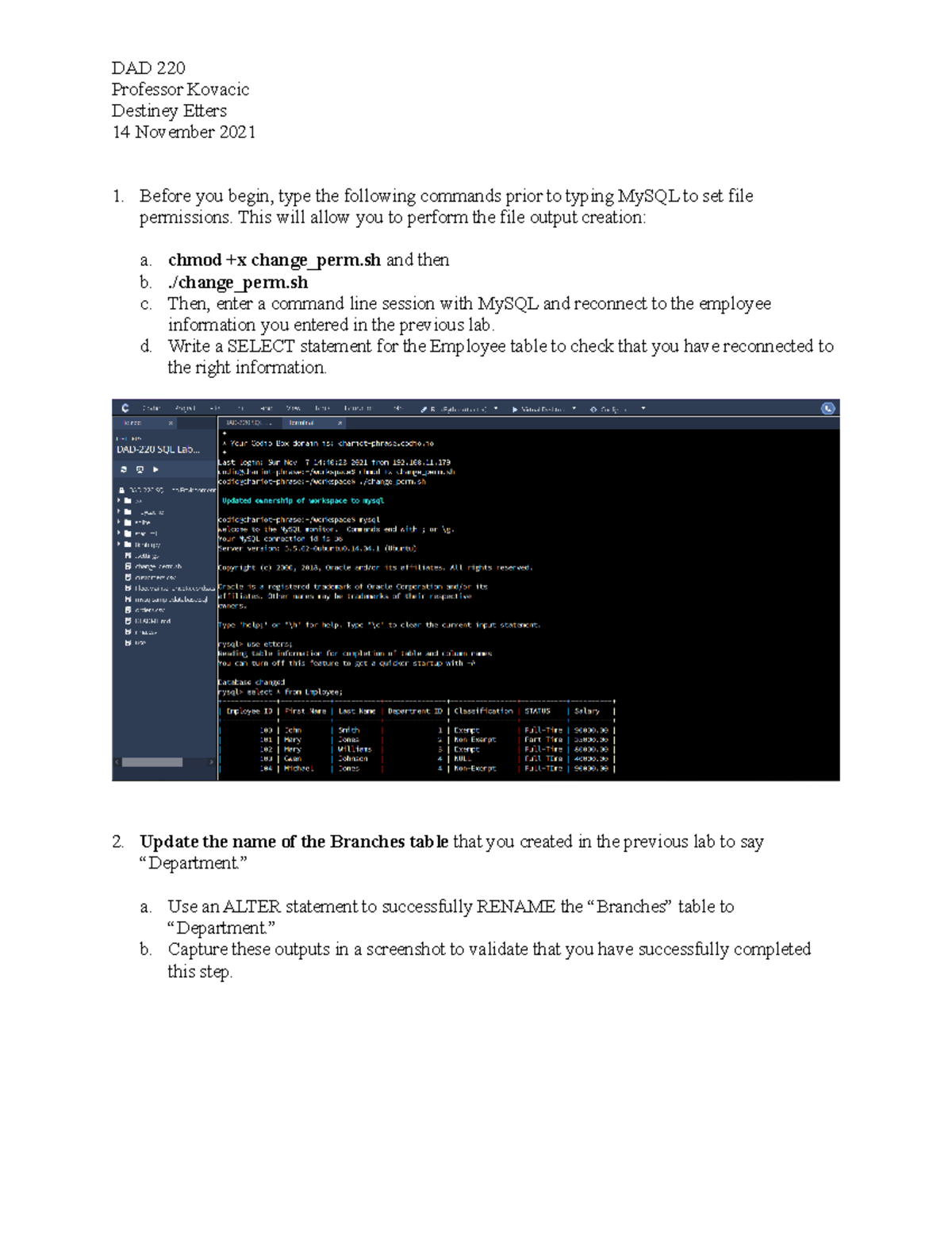 MySQL 3-2 Lab: Table Joins and Data Management Techniques - Studocu